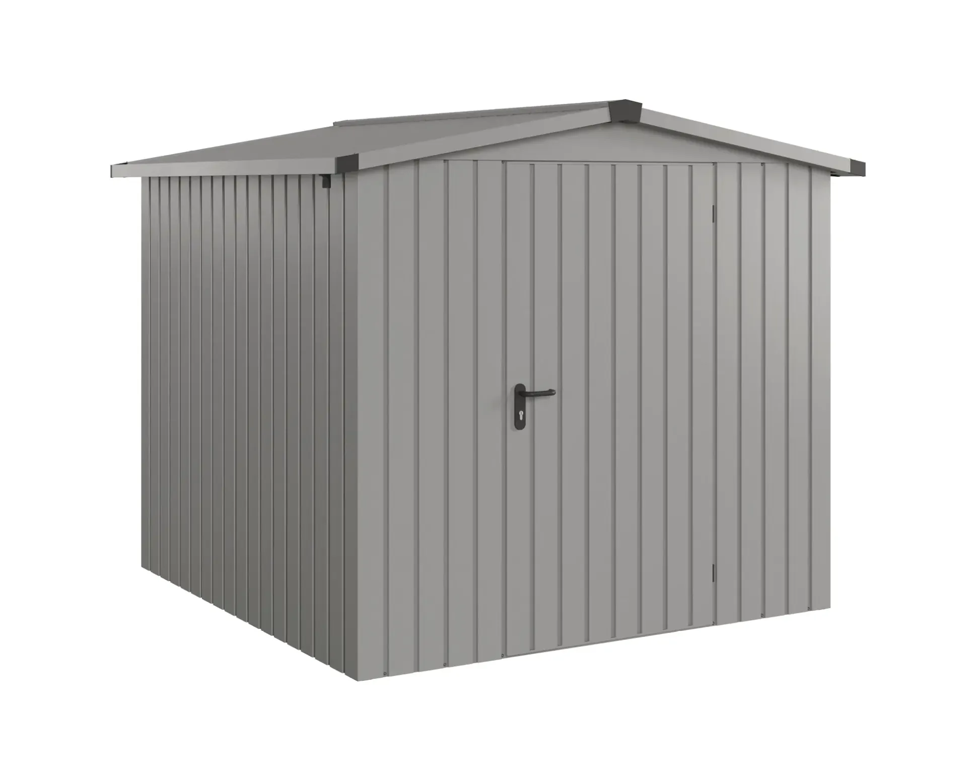 EcoStar Metallgerätehaus Euroline ESD5 graualuminium 214 x 214 cm 1-flg.
