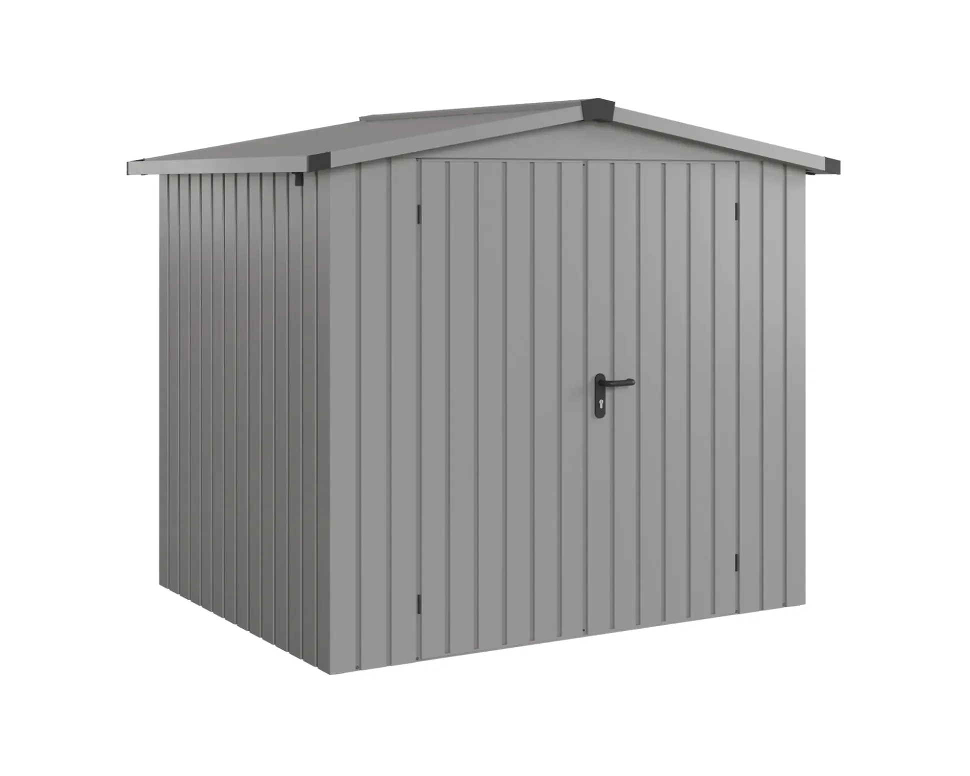 EcoStar Metallgerätehaus Euroline ESD4 aluminiumgrau 214 x 166 cm 2-flg.