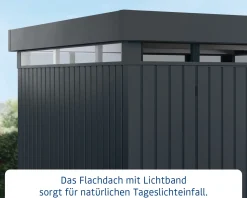 EcoStar Metallgerätehaus Euroline EFD10 LB anthrazit 262 x 262 cm 2-flg.