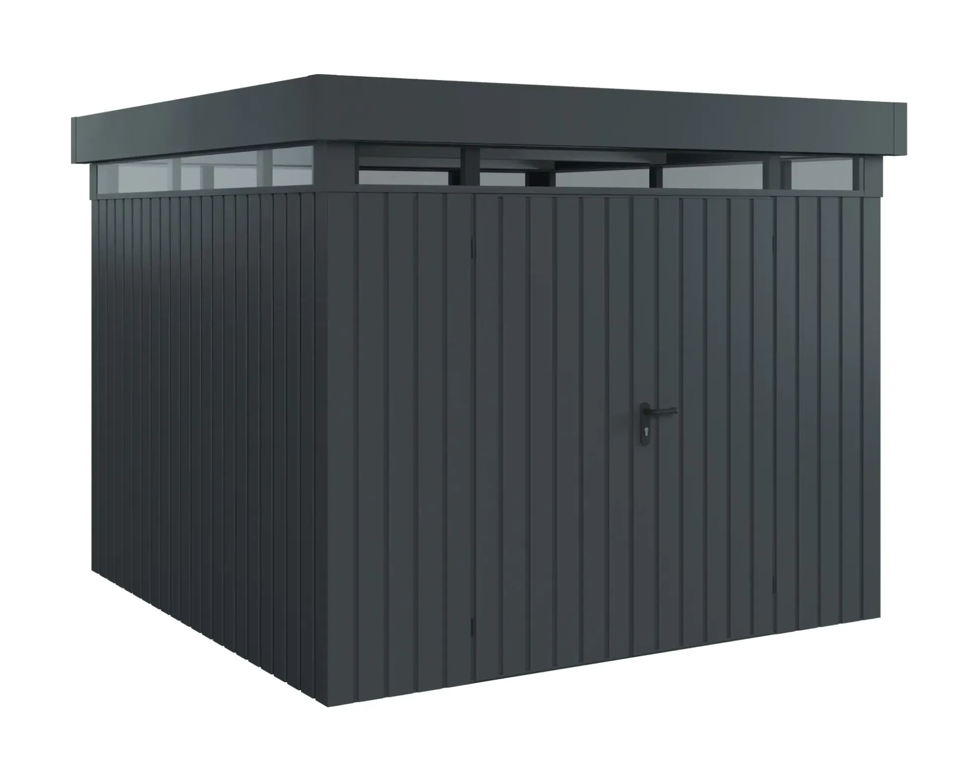EcoStar Metallgerätehaus Euroline EFD10 LB anthrazit 262 x 262 cm 2-flg.