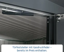 EcoStar Metallgerätehaus Euroline EFD10 LB anthrazit 262 x 262 cm 2-flg.