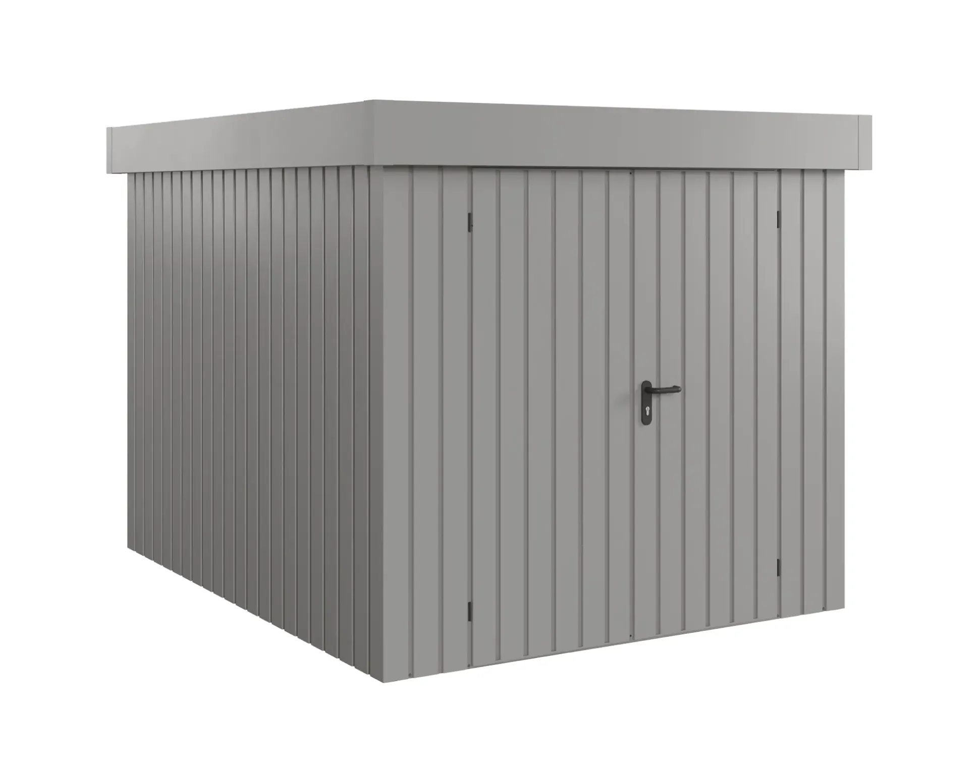 EcoStar Metallgerätehaus Euroline EFD6 aluminiumgrau 214 x 262 cm 2-flg.