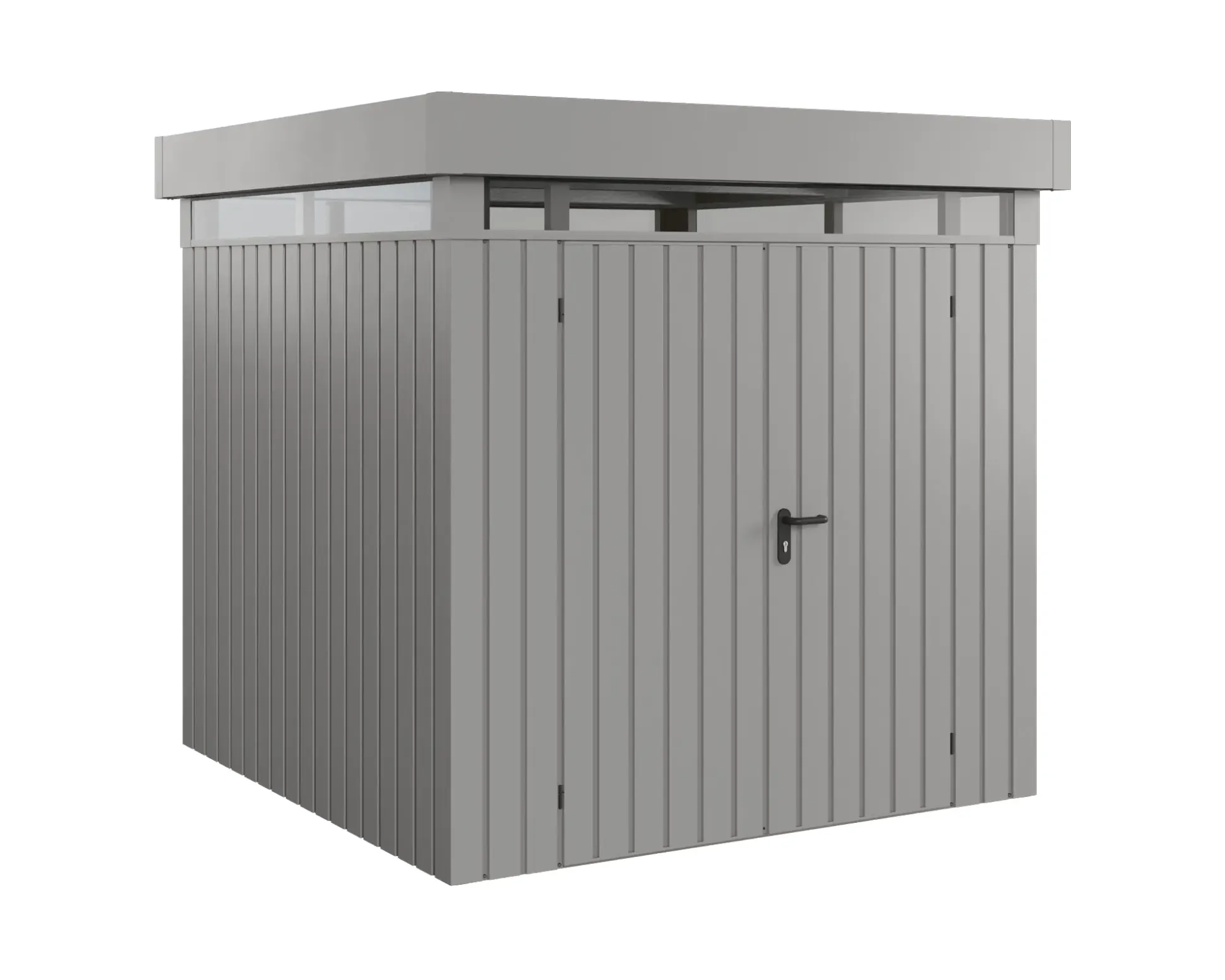EcoStar Metallgerätehaus Euroline EFD5 LB graualuminium 214 x 214 cm 2-flg.