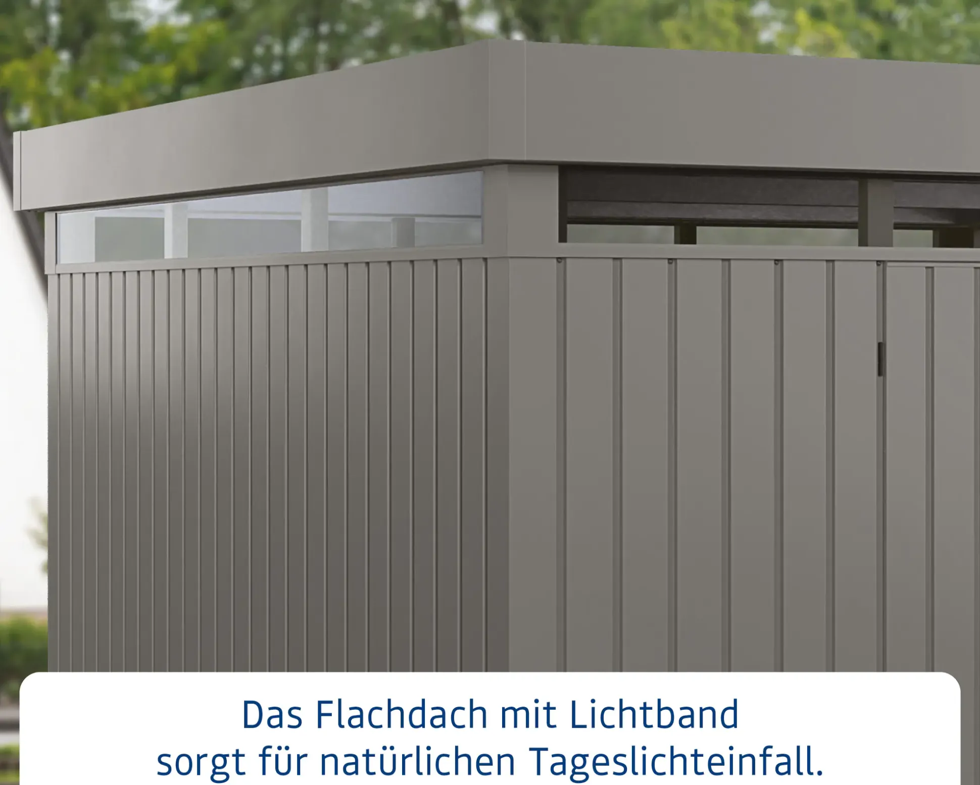 EcoStar Metallgerätehaus Euroline EFD10 LB graualuminium 262 x 262 cm 2-flg.