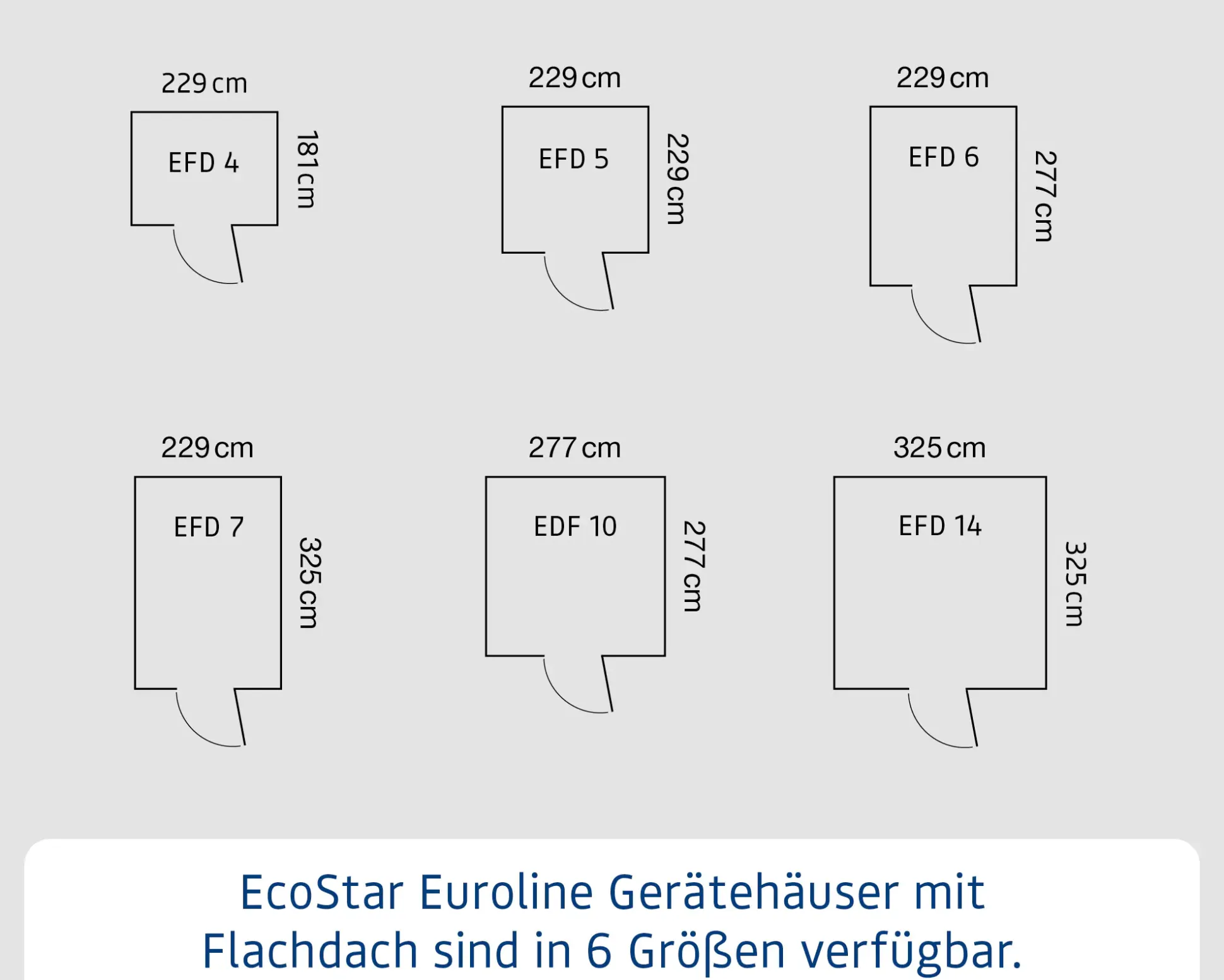 EcoStar Metallgerätehaus Euroline EFD14 LB anthrazit 310 x 310 cm 2-flg.