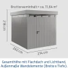 EcoStar Metallgerätehaus Euroline EFD6 LB graualuminium 214 x 262 cm 1-flg.