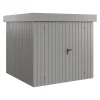 EcoStar Metallgerätehaus Euroline EFD5 aluminiumgrau 214 x 214 cm 2-flg.