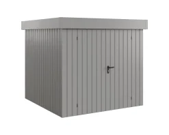 EcoStar Metallgerätehaus Euroline EFD5 aluminiumgrau 214 x 214 cm 2-flg.