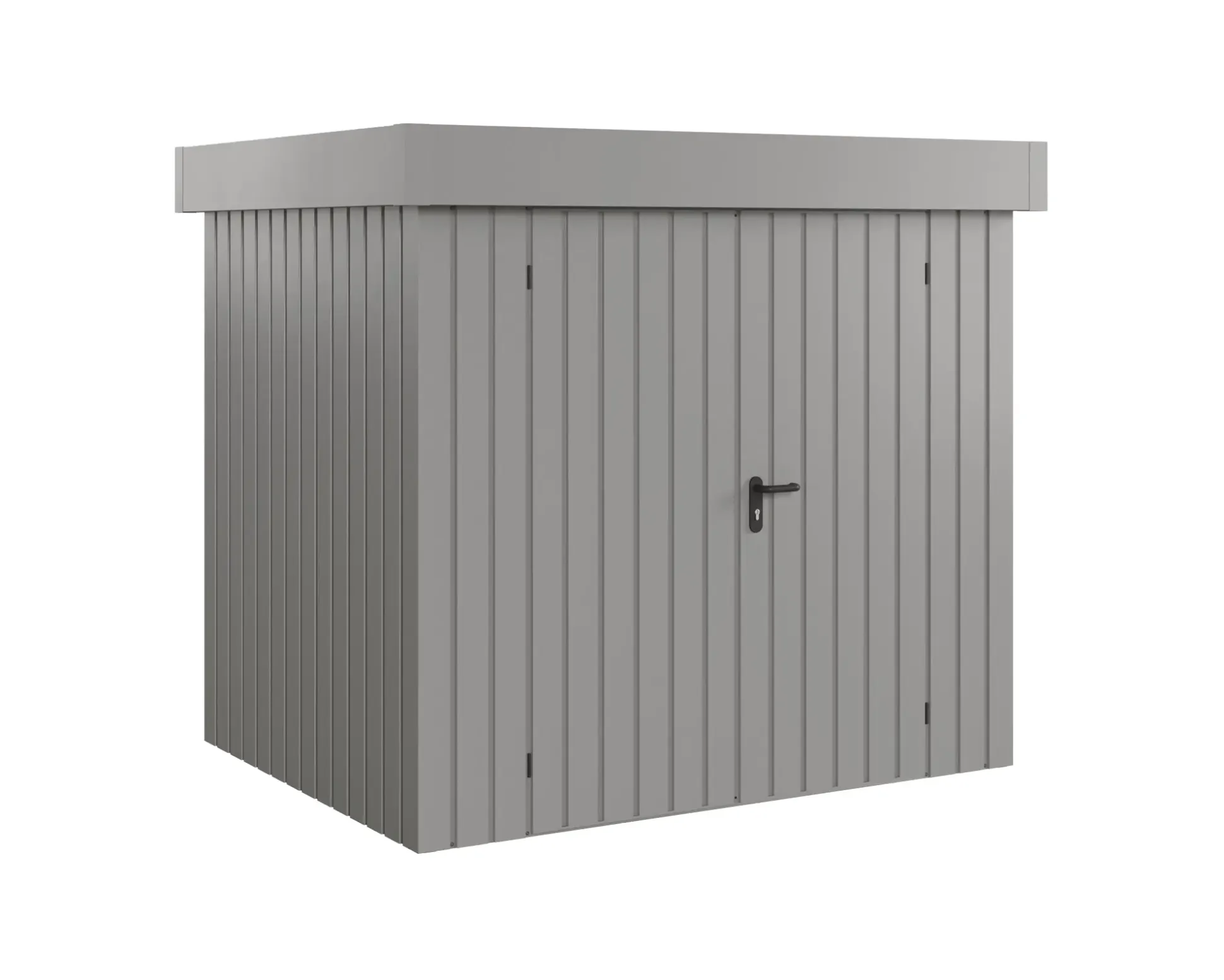 EcoStar Metallgerätehaus Euroline EFD4 aluminiumgrau 214 x 166 cm 2-flg.