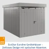 EcoStar Metallgerätehaus Euroline EFD7 LB graualuminium 214 x 310 cm 2-flg.