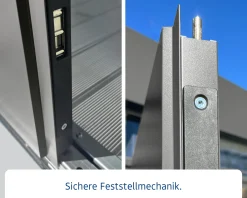 EcoStar Metallgerätehaus Euroline EFD7 LB graualuminium 214 x 310 cm 2-flg.