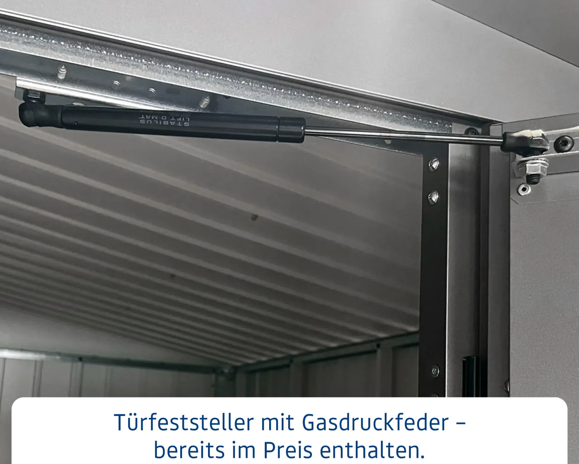 EcoStar Metallgerätehaus Euroline EFD7 LB graualuminium 214 x 310 cm 2-flg.