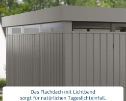 EcoStar Metallgerätehaus Euroline EFD7 LB graualuminium 214 x 310 cm 2-flg.