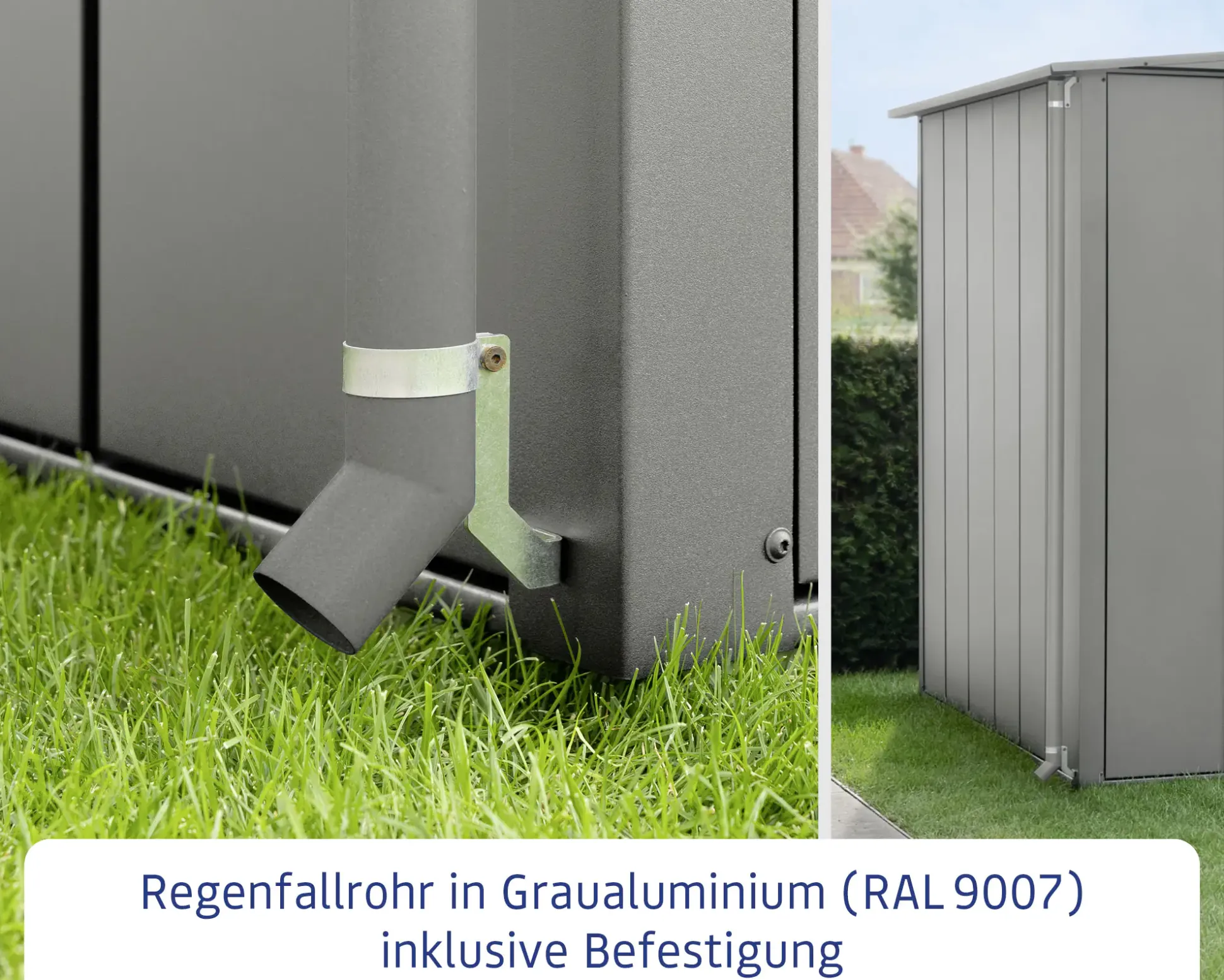 EcoStar Regenfallrohr RAL9007 (Graualu.)