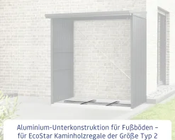 EcoStar Unterkonstruktion für Riffelblech Typ 2 für Kaminholzregal