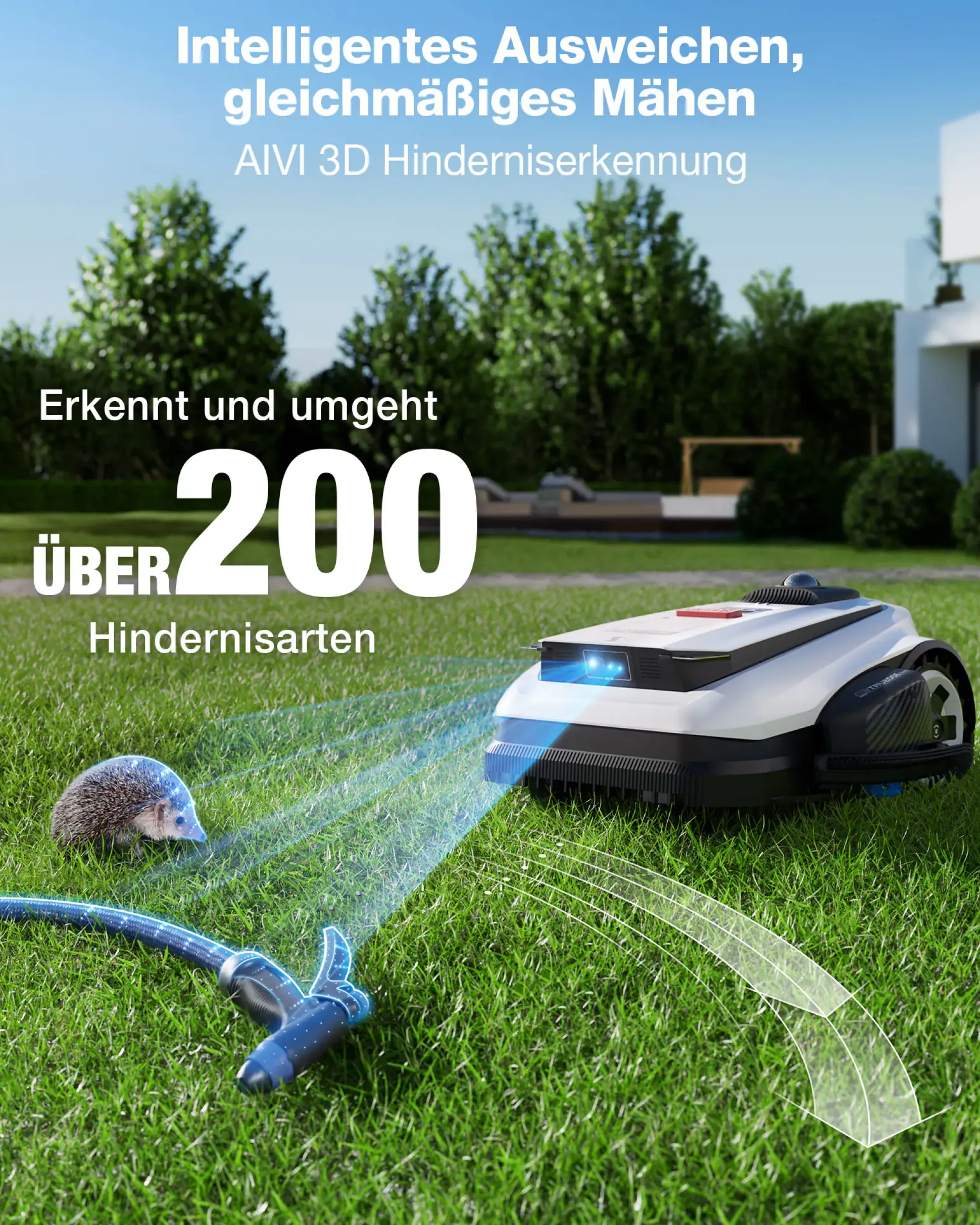 ECOVACS Mähroboter GOAT A3000 LiDAR Pro - 33 cm Schnittbreite 3000 m² 32 V