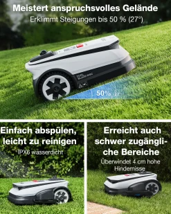 ECOVACS Mähroboter GOAT A3000 LiDAR Pro - 33 cm Schnittbreite 3000 m² 32 V