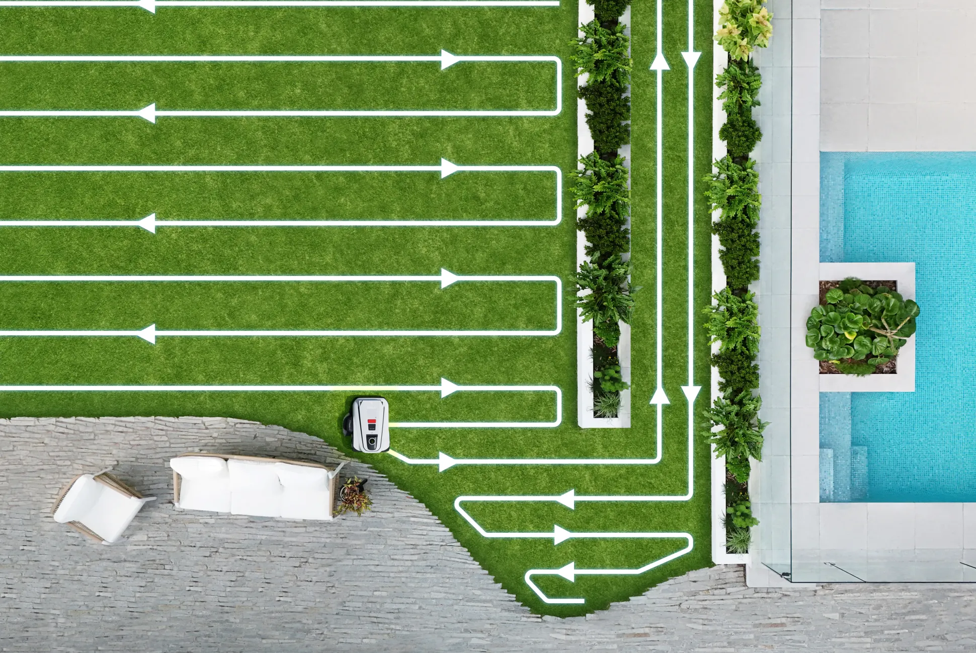 ECOVACS Mähroboter GOAT A3000 LiDAR Pro - 33 cm Schnittbreite 3000 m² 32 V