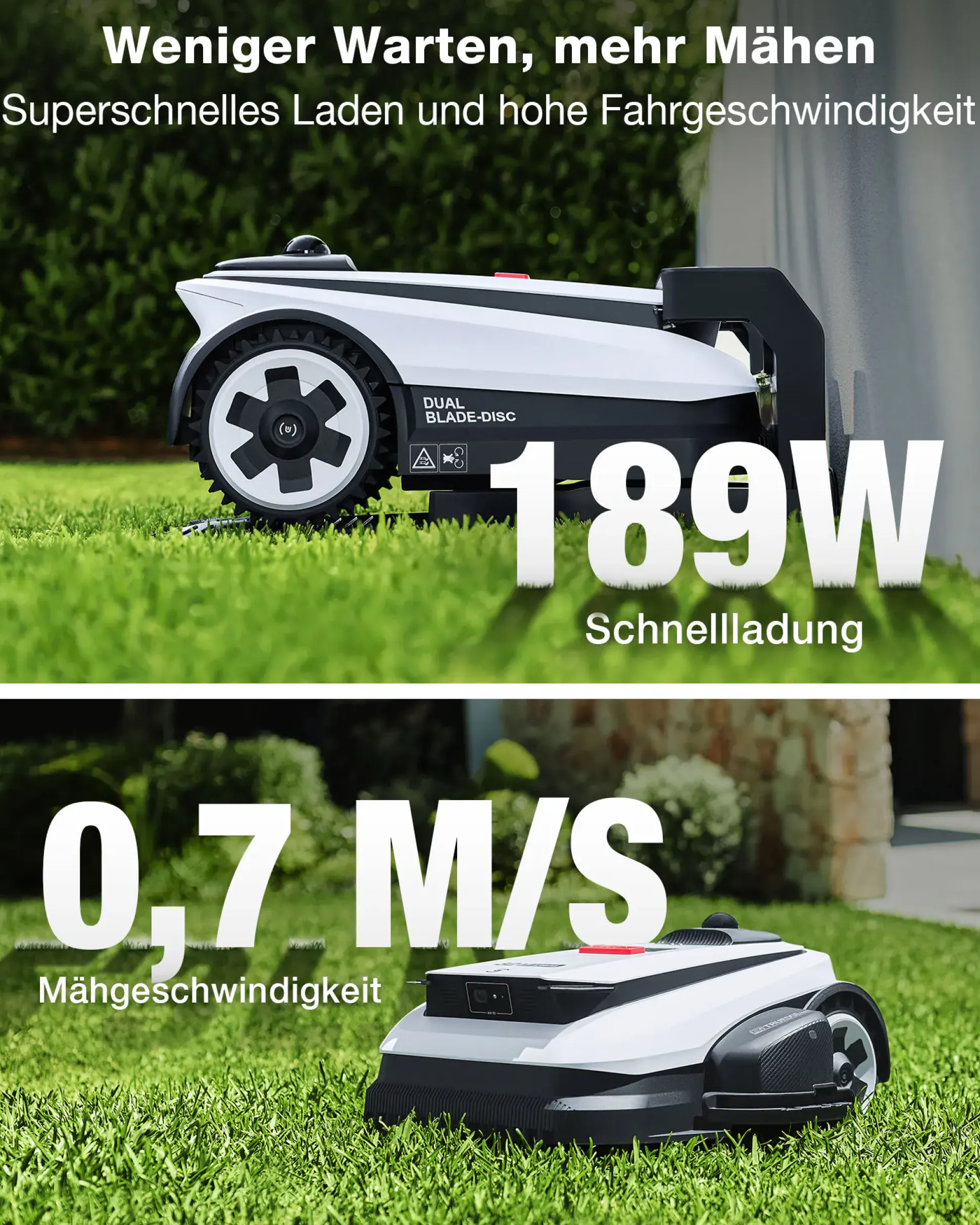 ECOVACS Mähroboter GOAT A3000 LiDAR Pro - 33 cm Schnittbreite 3000 m² 32 V