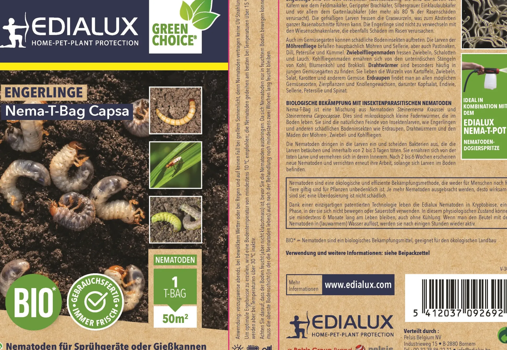 Edialux Nematoden T-Bag Capsa gegen Engerlinge 50 m²