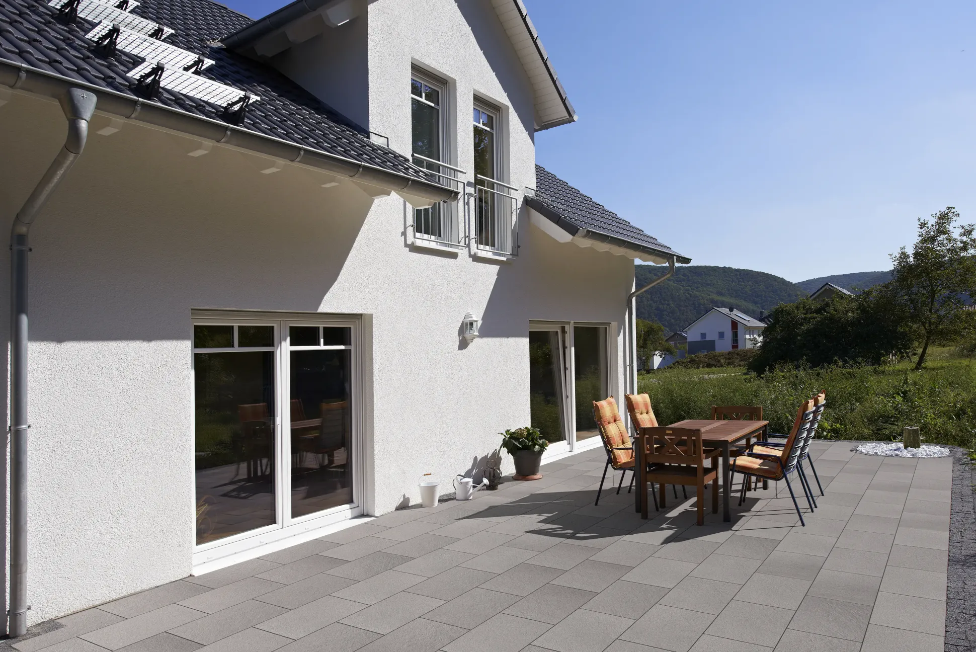 EHL Terrassenplatte Mesafino 40 x 40 x 4 cm stahlgrau-geflammt