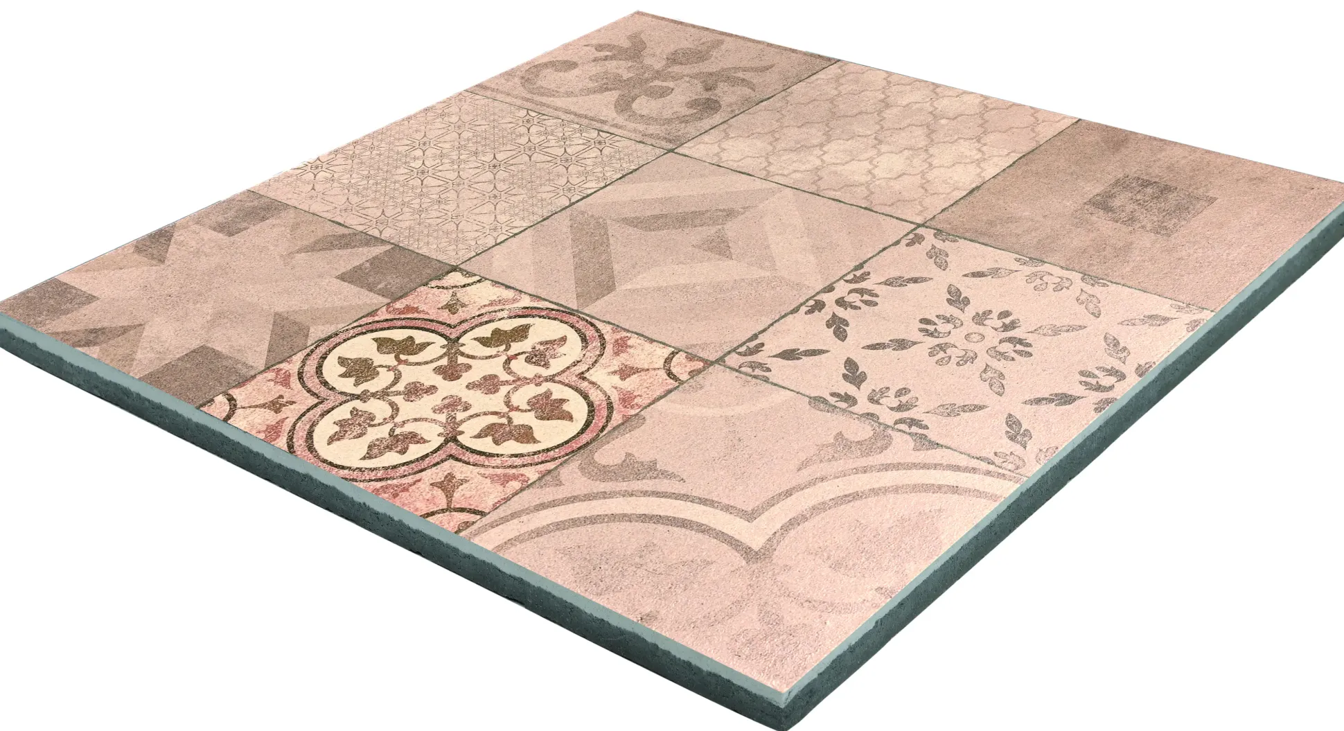 EHL Terrassenplatte Mosaik 60 x 60 x 4 cm braun beige