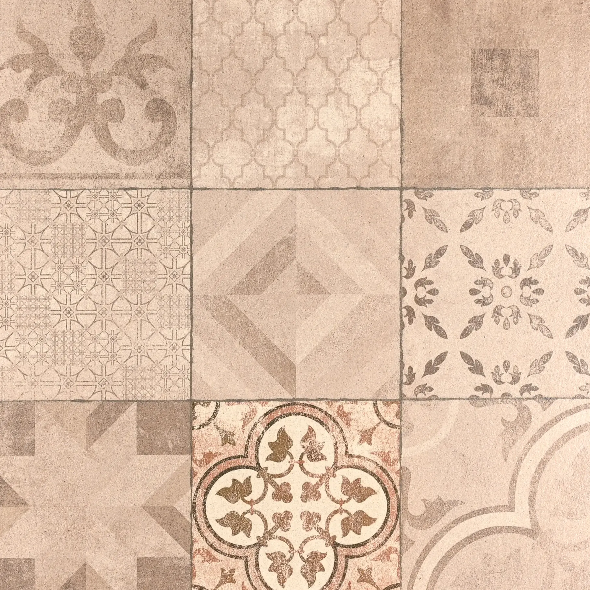 EHL Terrassenplatte Mosaik 60 x 60 x 4 cm braun beige