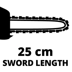 Einhell Akku-Kettensäge GE-LC 18/25-1 Li Kit 25 cm Schwertlänge mit 3,0 Ah Akku