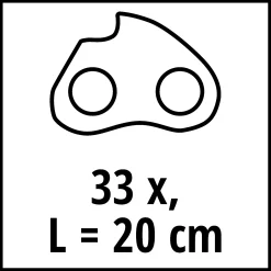 Einhell Ersatzkette Kettensäge 20 cm 1,1 33T 3/8