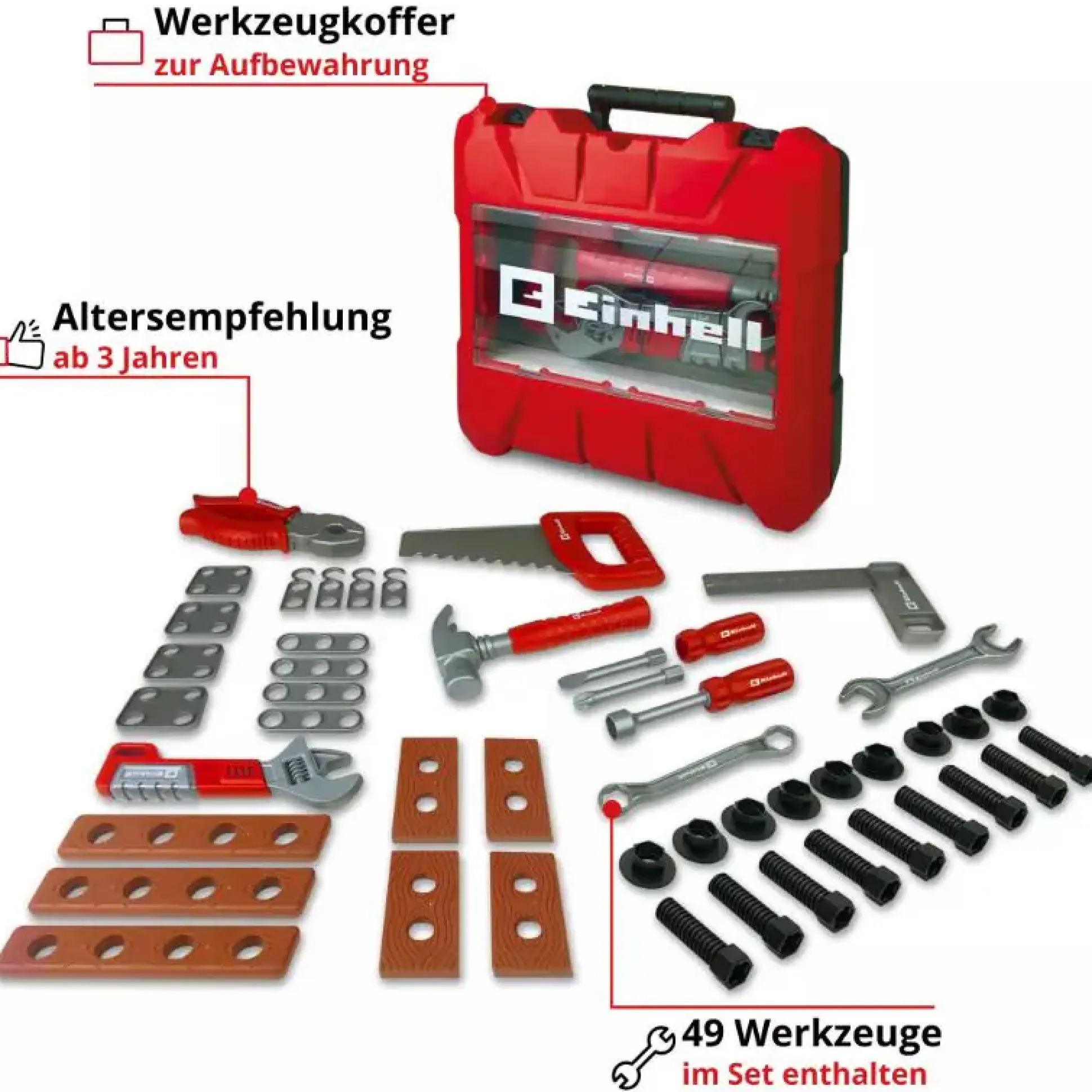 Einhell Kids Kinder-Werkzeugkoffer 50-teilig