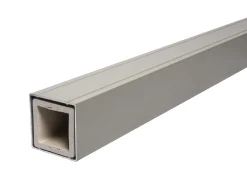 elephant Alupfosten 265 x 6,8 x 6,8 grau mit Abdeckung