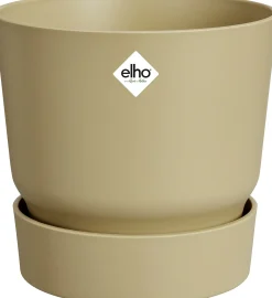 Elho Übertopf Greenville mit integrierten Wasserbehälter Kunststoff beige Ø 39 x 37 cm