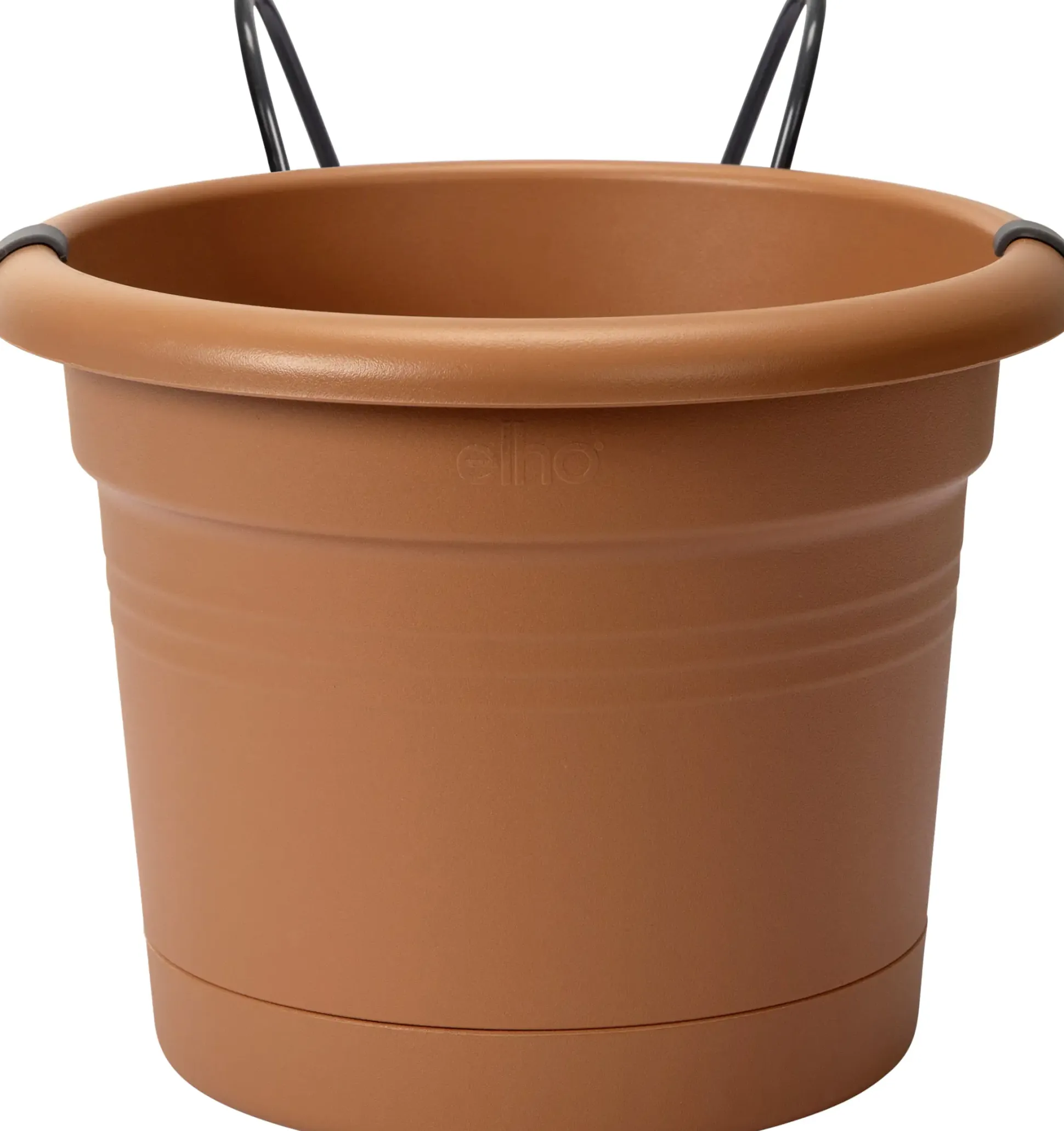 Elho Blumentopf + Halter Green Basics Ø 20 x 18,5 cm mild tonrot