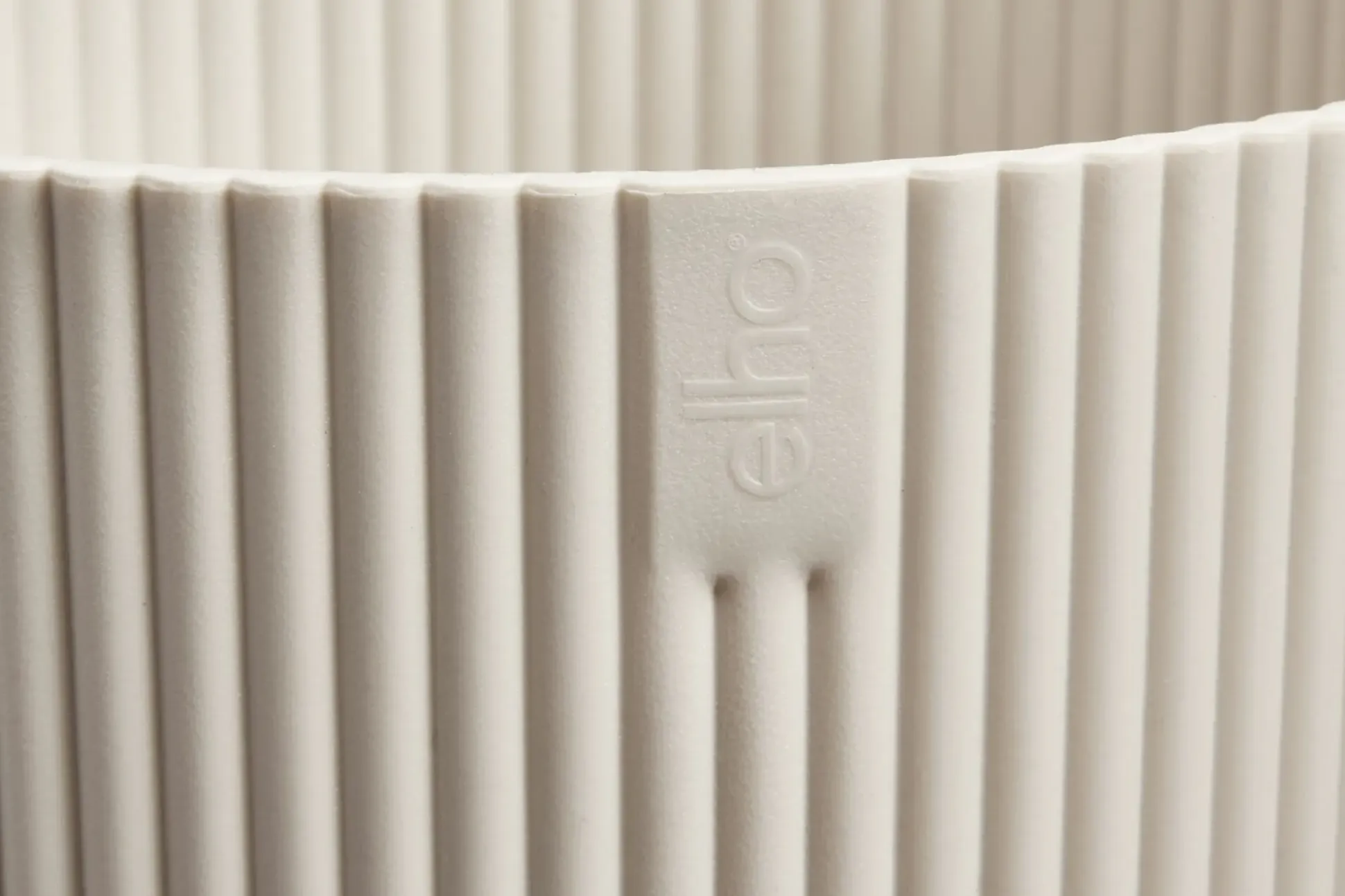 Elho Blumentopf Vibes Fold Kunststoff leinenweiß Ø 25 x 23 cm