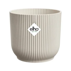 Elho Blumentopf Vibes Fold Kunststoff leinenweiß Ø 25 x 23 cm