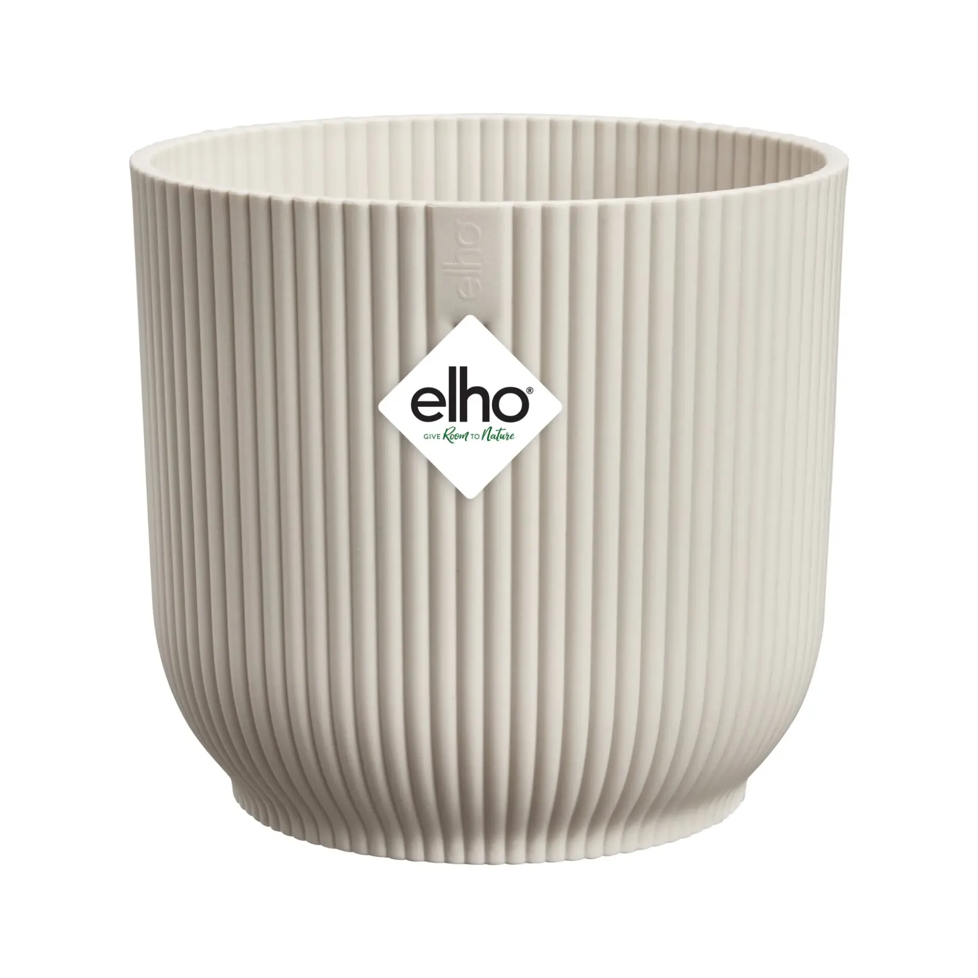 Elho Blumentopf Vibes Fold Kunststoff leinenweiß Ø 25 x 23 cm