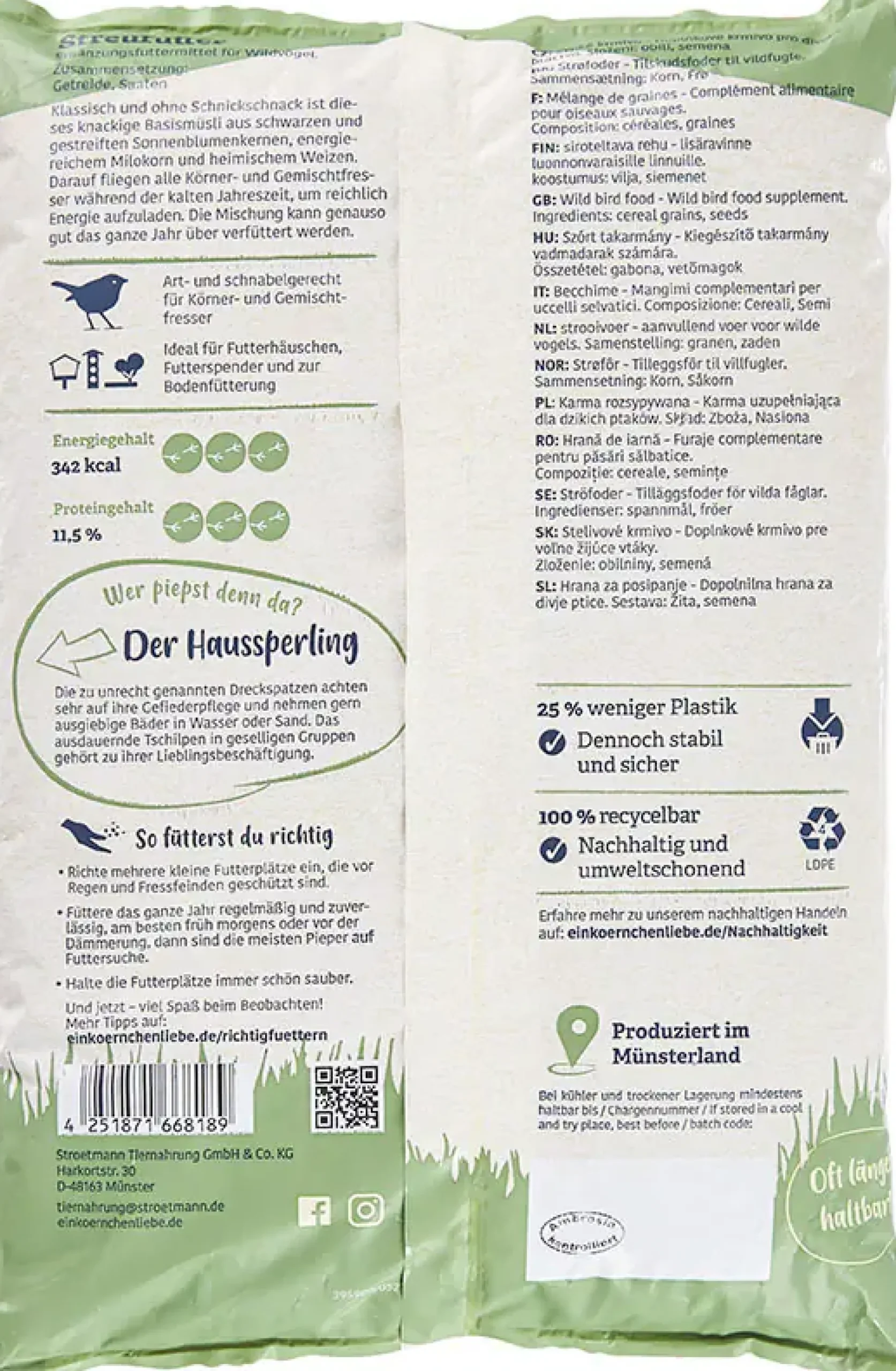 Elles Streufutter für Wildvögel 1 kg