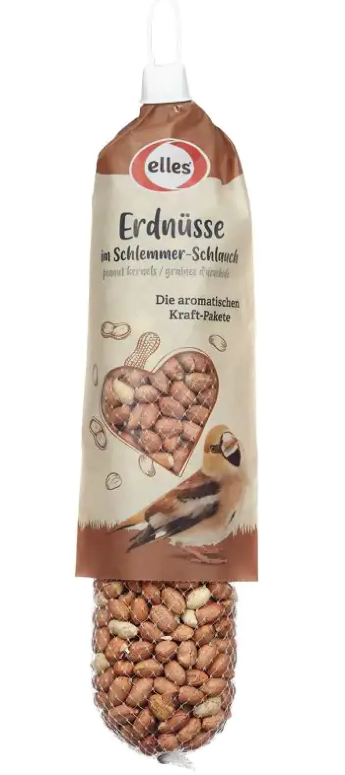 Elles Wildvogelfutter Erdnusskerne im Schlemmerschlauch