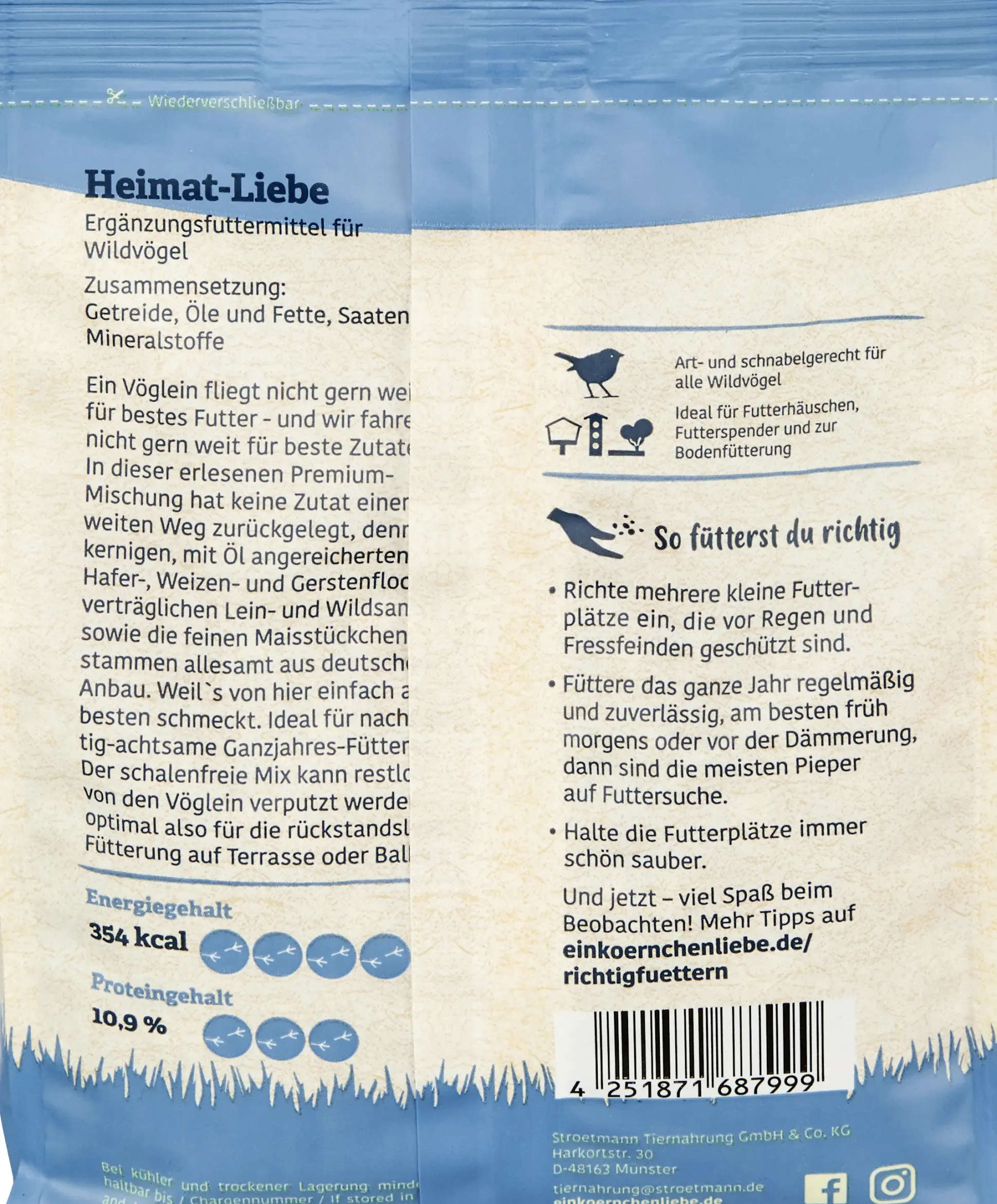 Elles Wildvogelfutter Heimat-Liebe 750 g