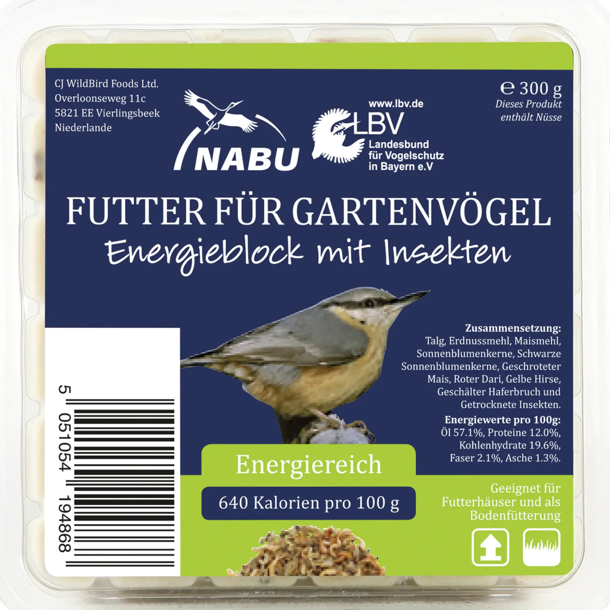 Energieblock mit Insekten 300 g