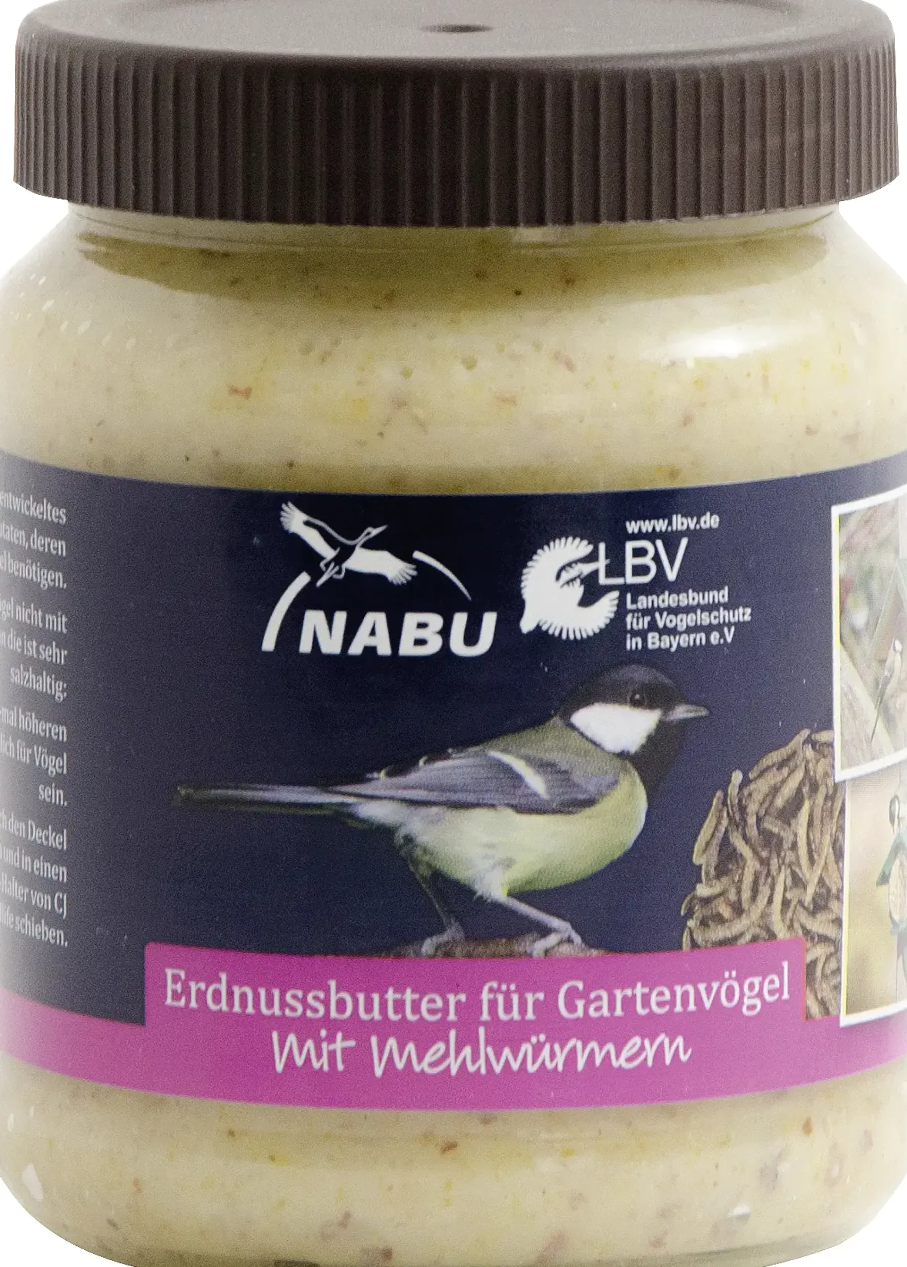Erdnussbutter für Vögel mit Mehlwürmer 330 g