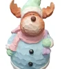 Figur Elch Holzoptik, Polyresin 42 x 30 x 30 cm pastell