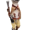 Figur Erdmännchen -Pirat mit Flinte 61 x 16 x 14 cm braun