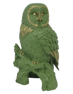 Figur Eule Polyresin 50 x 27 x 26 cm grün