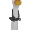 Figur Gänsekopf Schornsteinfeger 33cm Polyresin 33,5 x 8,5 x 6 cm weiß, schwarz