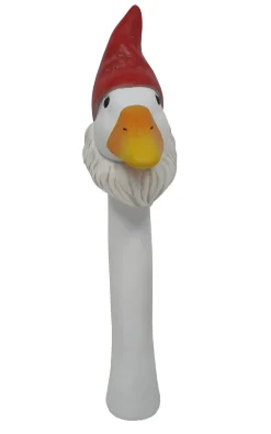 Figur Gänsekopf Wichtel Polyresin 41,5 x 9 x 15,5 cm weiß