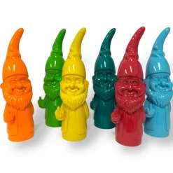 Figur Zwerg Stecker mit Stinkefinger 12fach Polyresin 35 x 9 x 9 cm bunt