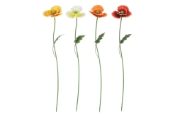 Flamingo Gartenstecker Papaver Metall 14 x 74,5 cm mehrfarbig