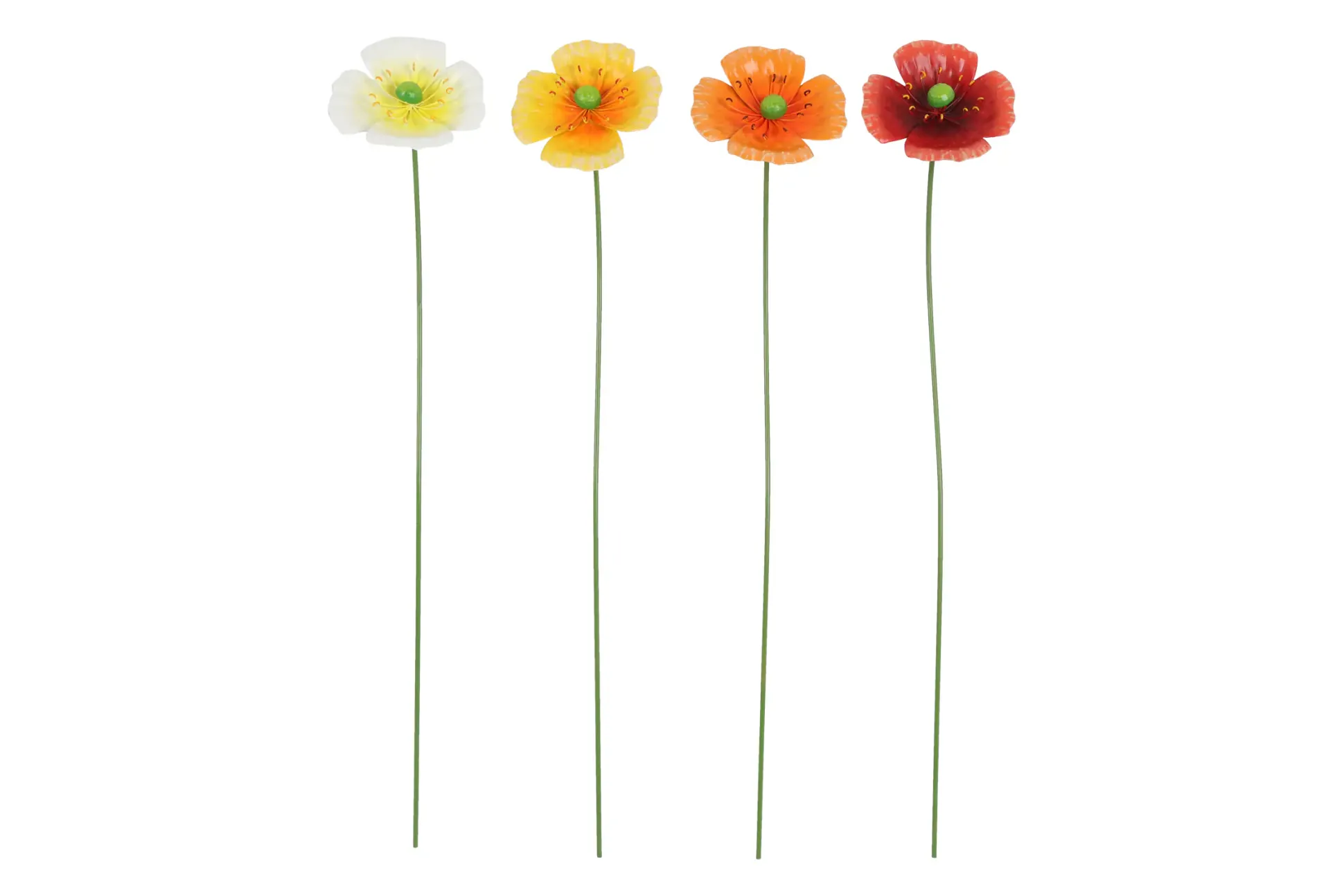 Flamingo Gartenstecker Papaver Metall 10 x 60 cm mehrfarbig
