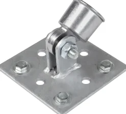 Floraworld Bodenplatte Zaunpfosten mit Gelenk 10 x 10 cm feuerverzinkt